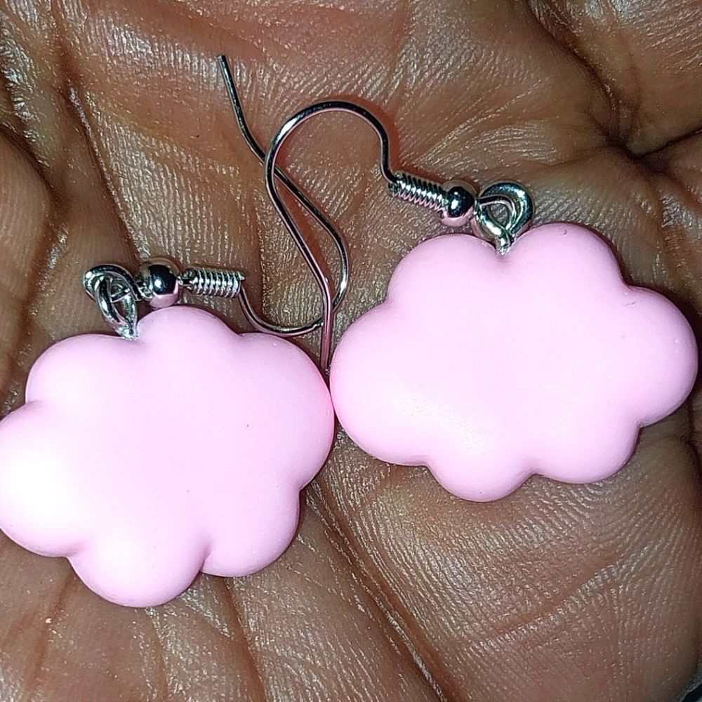 Pink Cloud Fashion Earrings - Picture 5 of 5